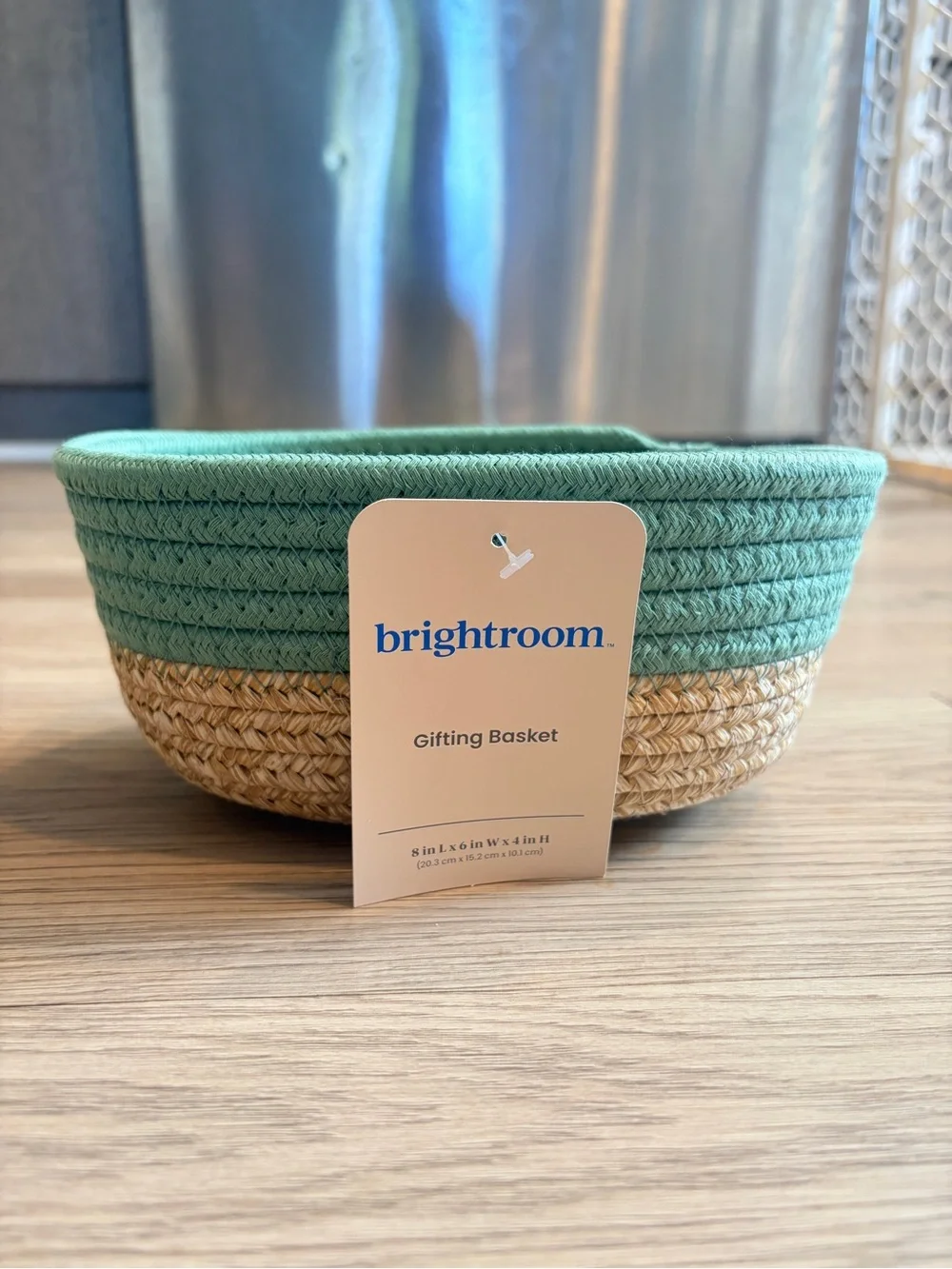 Teal and Natural Gifting Basket